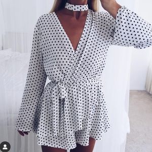 Saboskirt polka dot romper